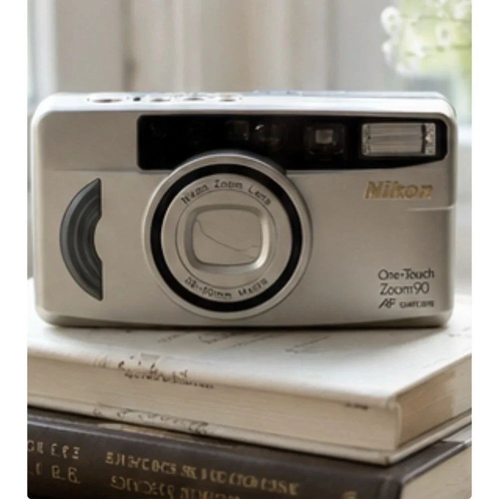 Nikon One Touch Zoom 90 AF Quartz Date 35MM Tested Film Camera In Original Box